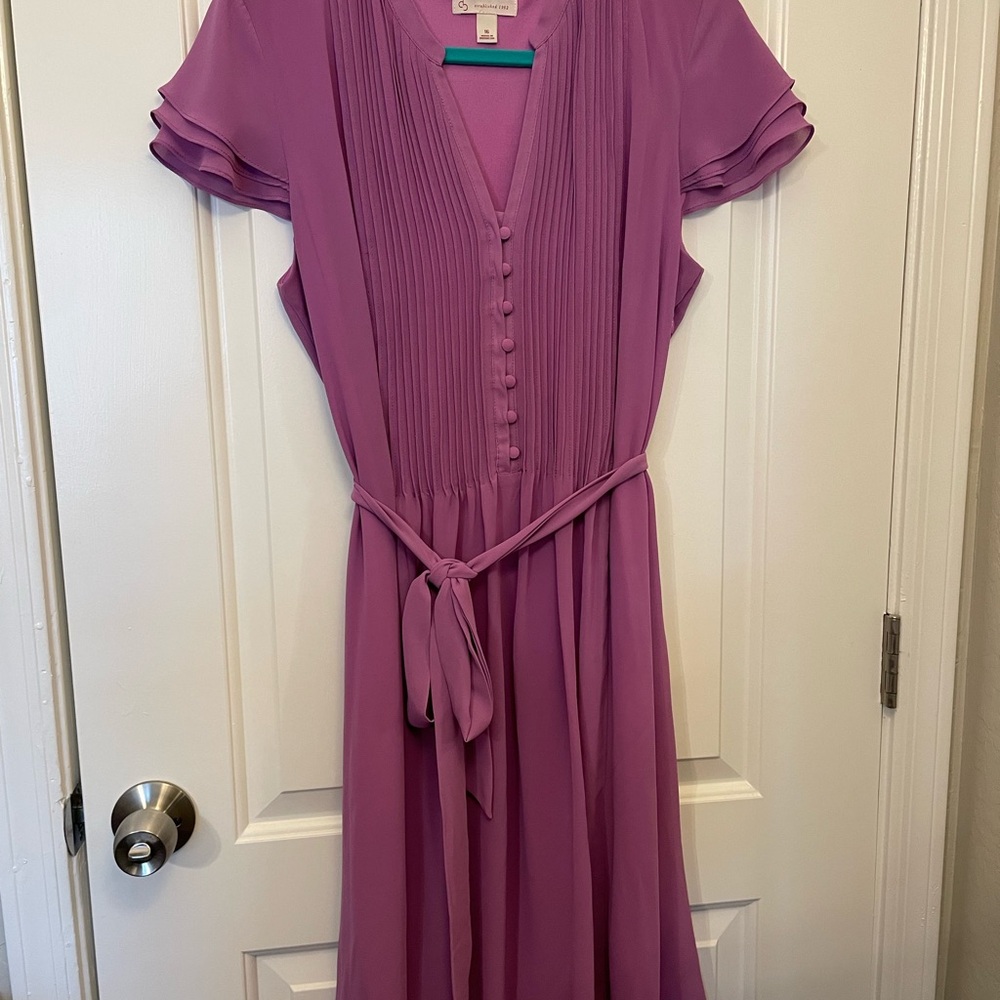 Dress Barn Mauve Light Purple Midi Dress